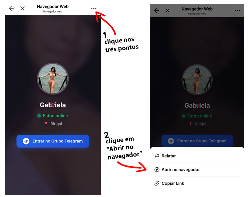 Instruções para entrar no grupo